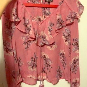 Floral pink blouse